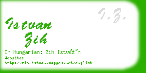 istvan zih business card